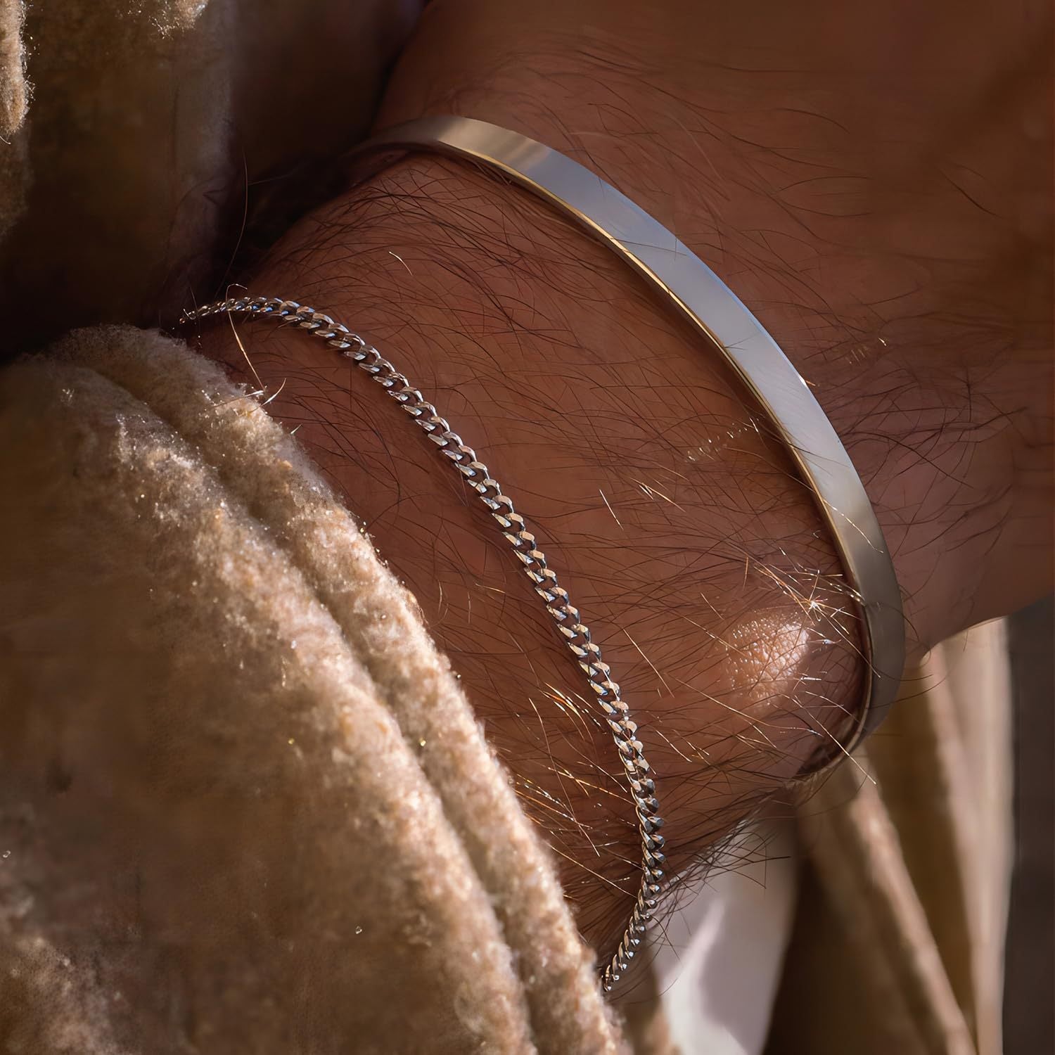 Bracelet à maillons cubains