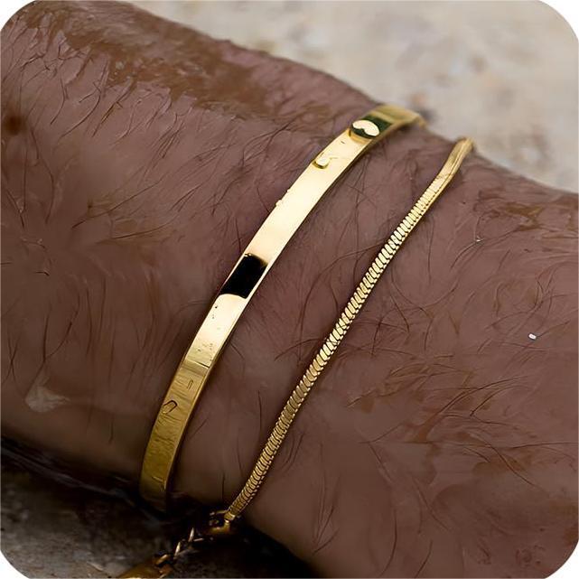 Bracelet à maillons cubains