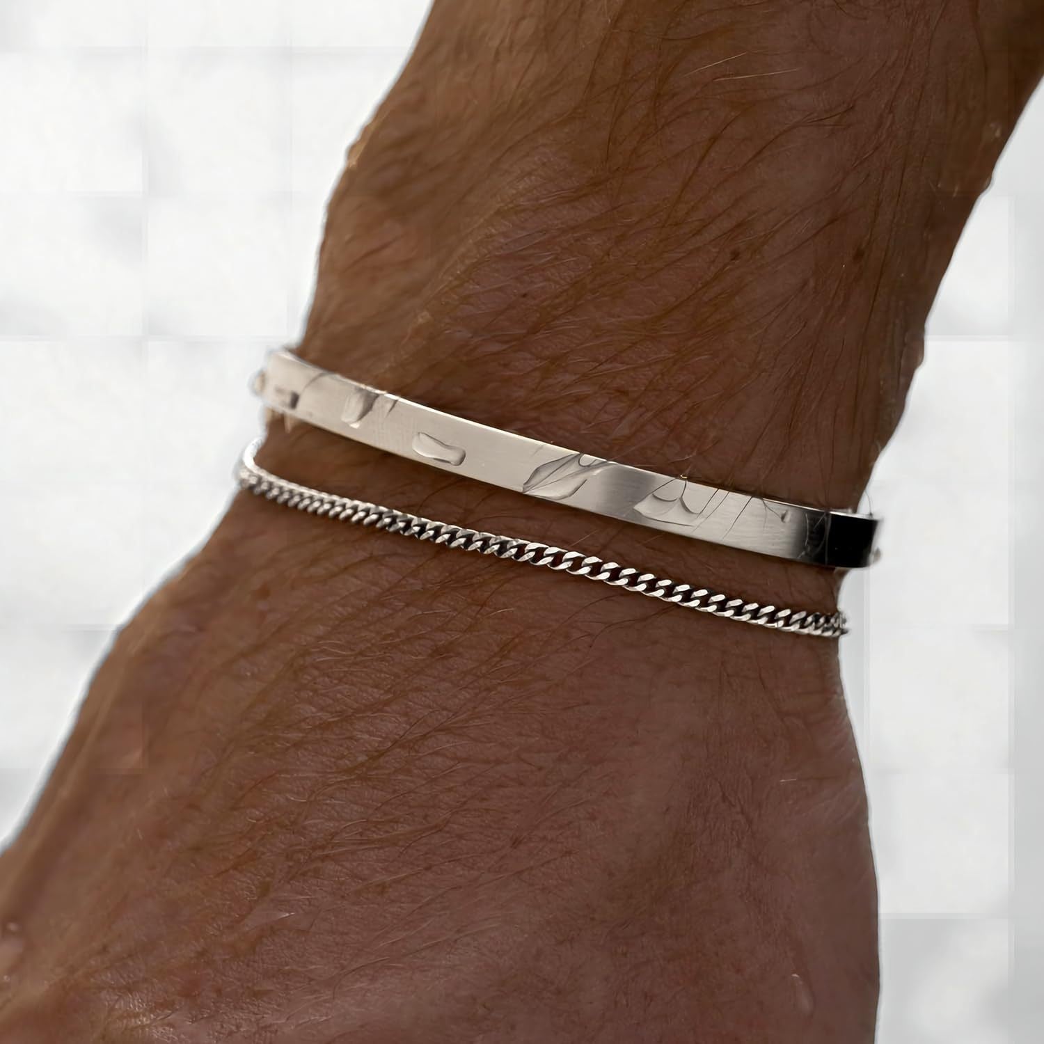 Bracelet à maillons cubains